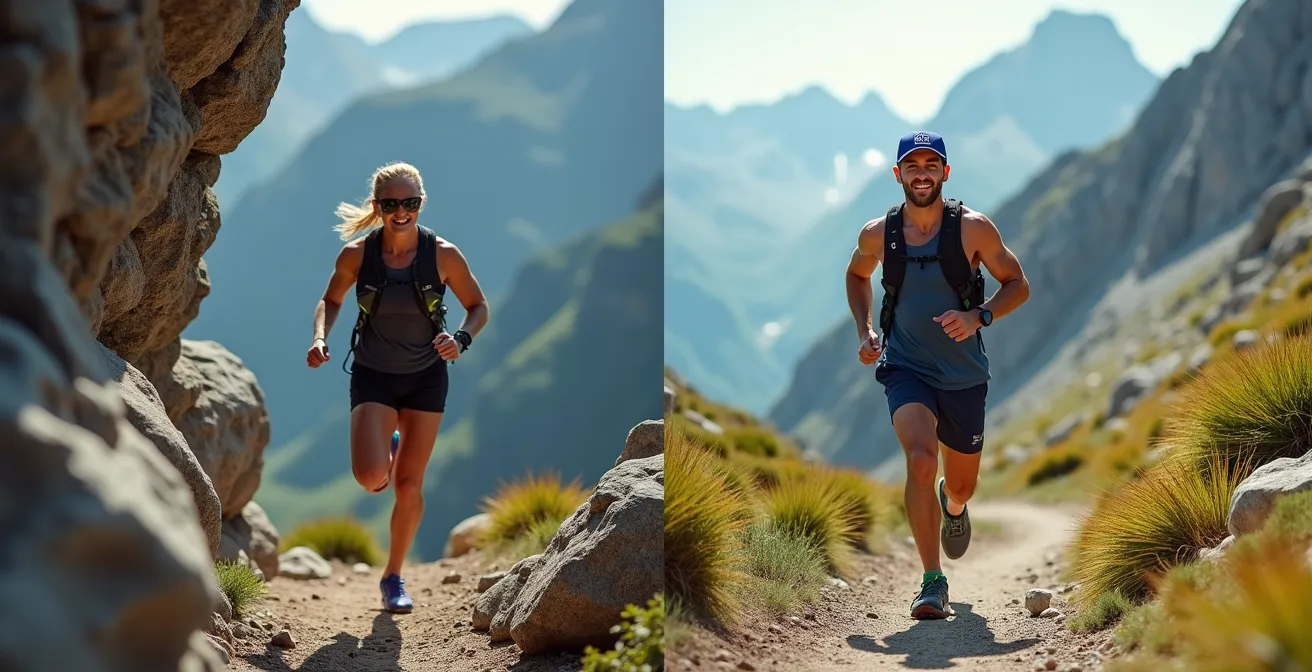 Due corridori con caratteristiche fisiche diverse su terreni montani differenti