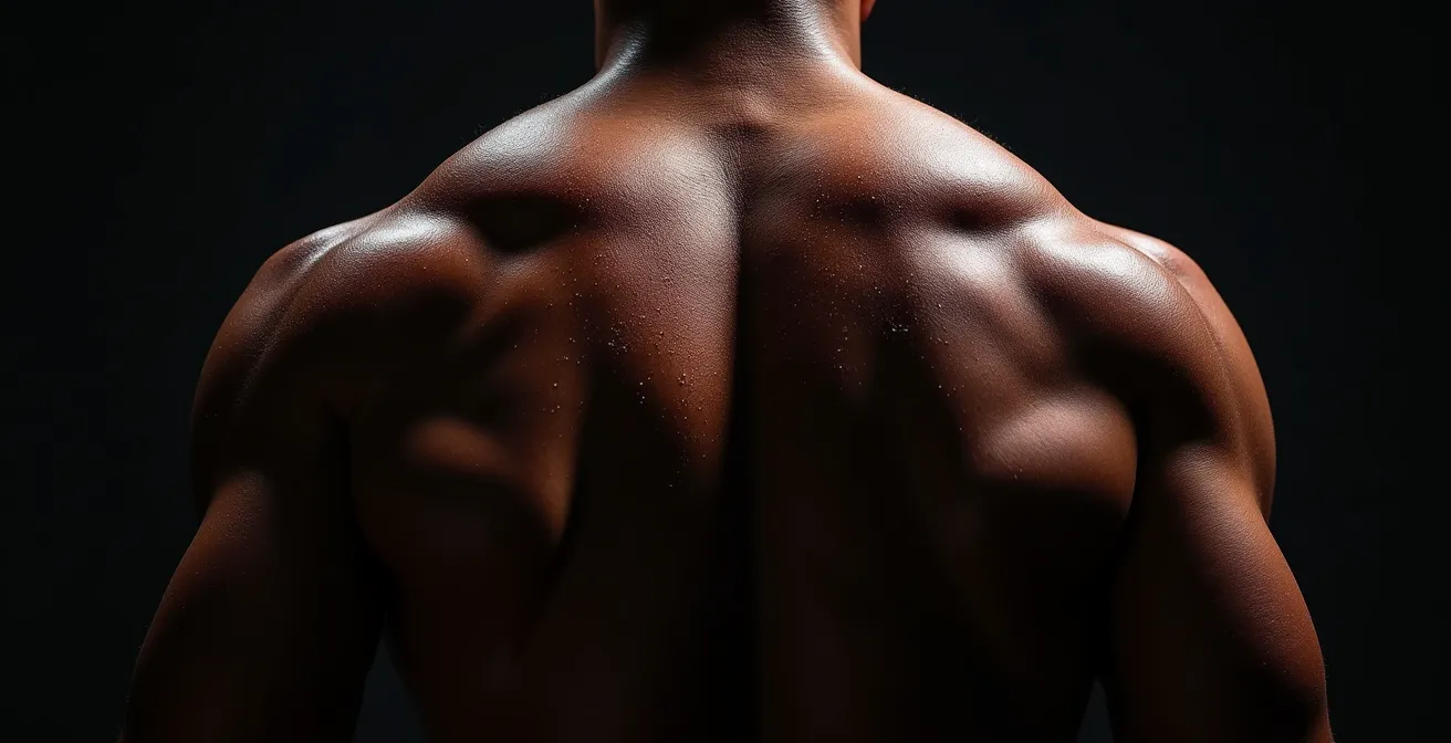 Visualizzazione metaforica del metabolismo come motore ibrido durante la maratona